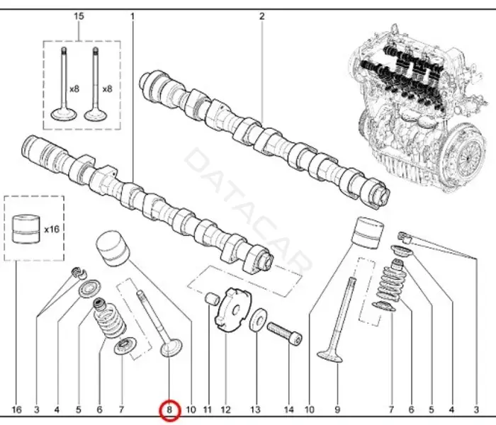 Впускной клапан LADA 21177100701000