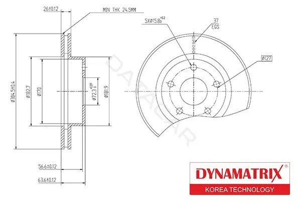 Тормозные диски DYNAMATRIX DBD1169