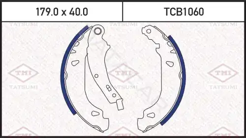 Барабанные колодки TATSUMI TCB1060