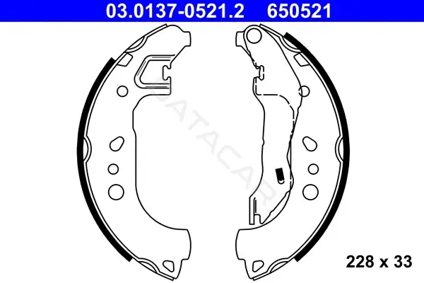 Барабанные колодки ATE 03.0137-0521.2