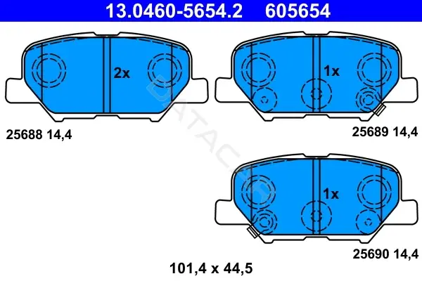 Тормозные колодки ATE 13.0460-5654.2