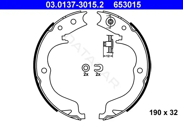 Колодки ручника ATE 03.0137-3015.2