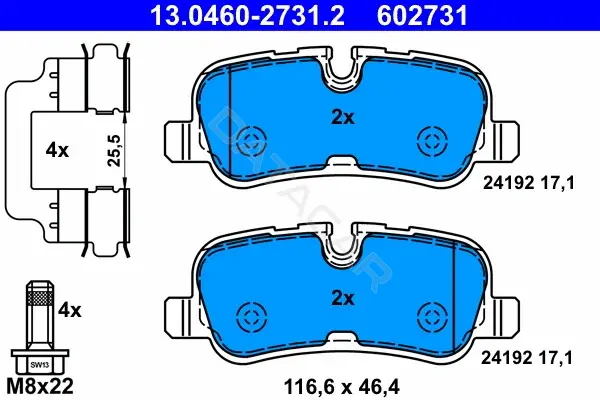 Тормозные колодки ATE 13.0460-2731.2