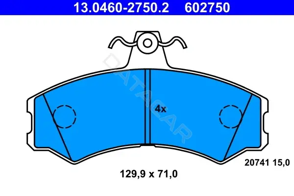 Тормозные колодки ATE 13.0460-2750.2