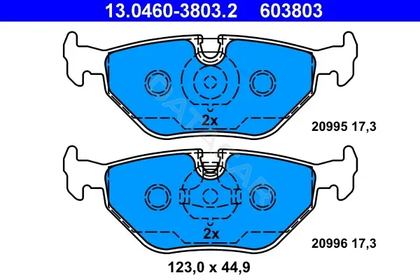 Тормозные колодки ATE 13.0460-3803.2