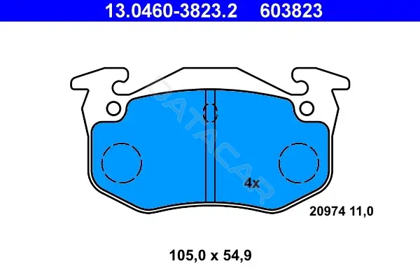 Тормозные колодки ATE 13.0460-3823.2