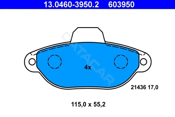 Тормозные колодки ATE 13.0460-3950.2