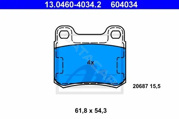 Тормозные колодки ATE 13.0460-4034.2