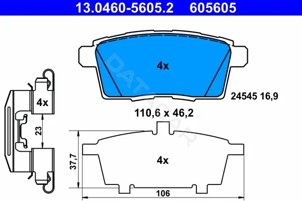 Тормозные колодки ATE 13.0460-5605.2
