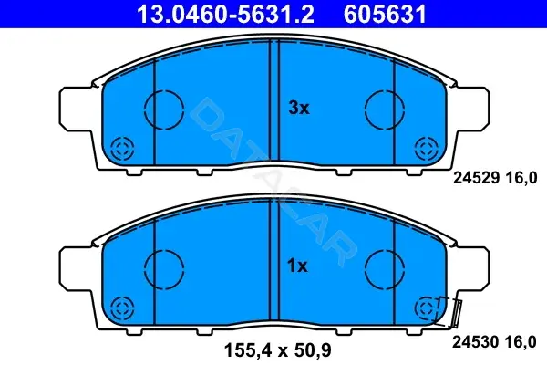 Тормозные колодки ATE 13.0460-5631.2