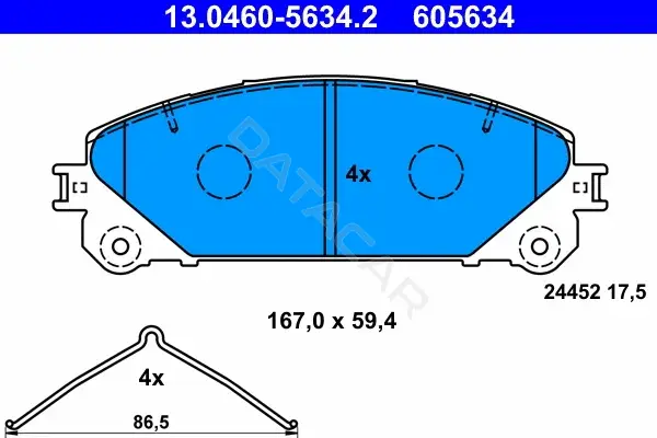 Тормозные колодки ATE 13.0460-5634.2