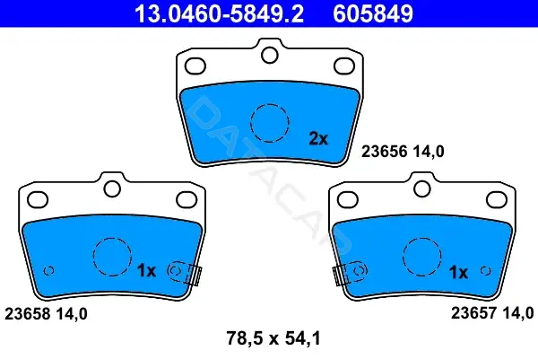 Тормозные колодки ATE 13.0460-5849.2