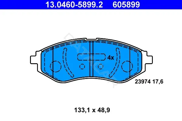Тормозные колодки ATE 13.0460-5899.2