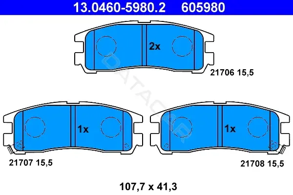 Тормозные колодки ATE 13.0460-5980.2