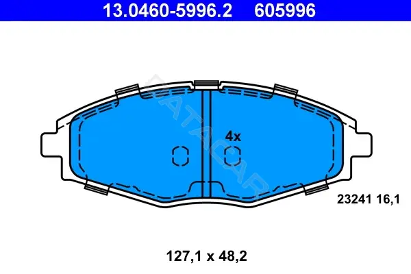 Тормозные колодки ATE 13.0460-5996.2