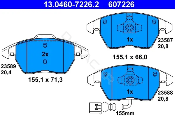 Тормозные колодки ATE 13.0460-7226.2