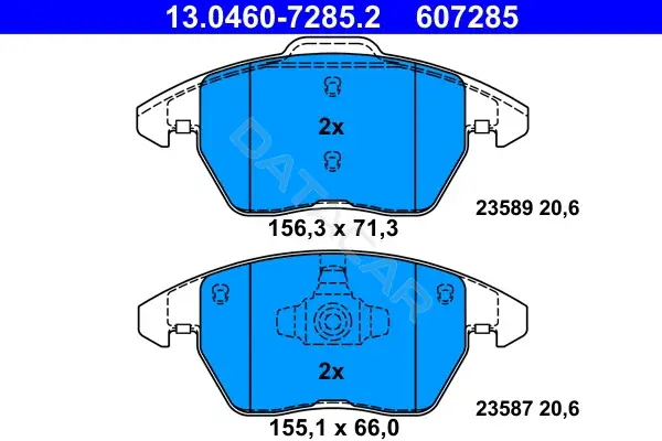 Тормозные колодки ATE 13.0460-7285.2