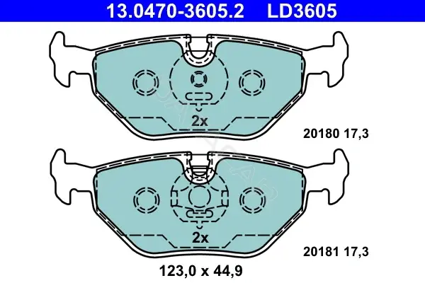 Тормозные колодки ATE 13.0470-3605.2