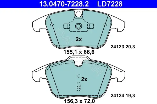 Тормозные колодки ATE 13.0470-7228.2