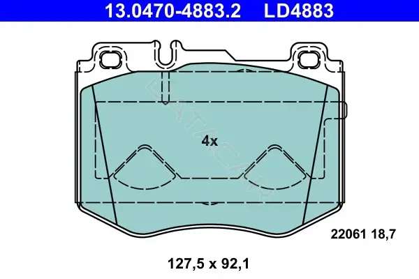 Тормозные колодки ATE 13.0470-4883.2