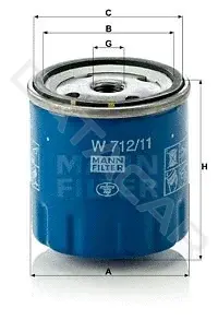 Масляный фильтр MANN W712/11