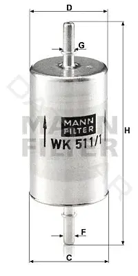 Топливный фильтр MANN WK511/1
