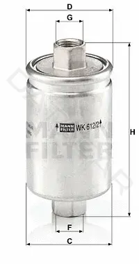 Топливный фильтр MANN WK612/2