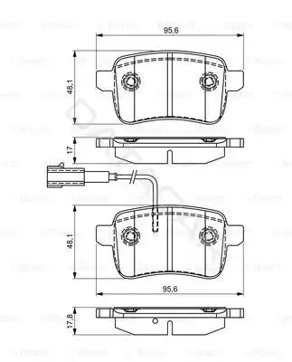 Тормозные колодки BOSCH 0986495305