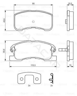 Тормозные колодки BOSCH 0986424697