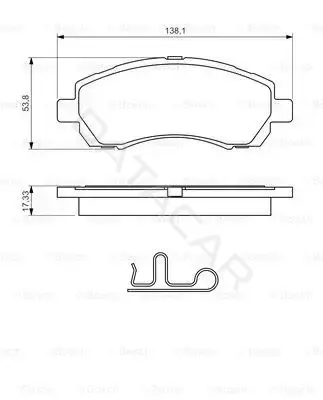 Тормозные колодки BOSCH 0986424770