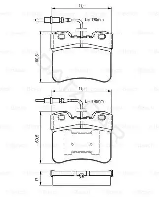 Тормозные колодки BOSCH 0986461130