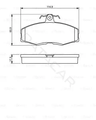 Тормозные колодки BOSCH 0986468613