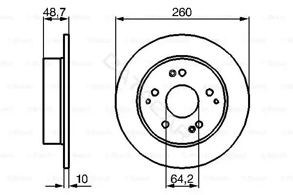 Тормозные диски BOSCH 0986479225