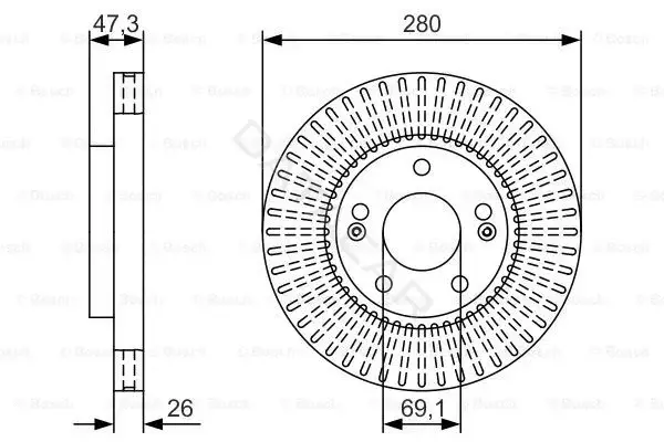 Тормозные диски BOSCH 0986479U10