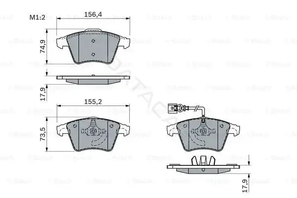 Тормозные колодки BOSCH 0986494107