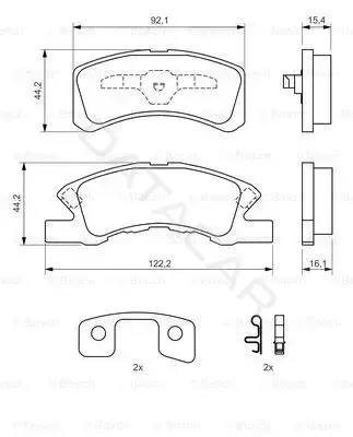 Тормозные колодки BOSCH 0986494134