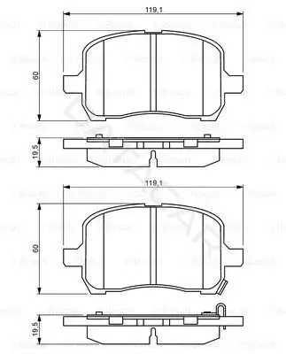 Тормозные колодки BOSCH 0986494306