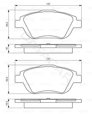 Тормозные колодки BOSCH 0986494438