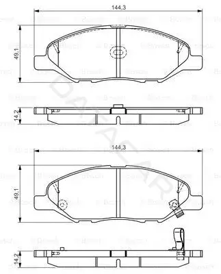 Тормозные колодки BOSCH 0986495133