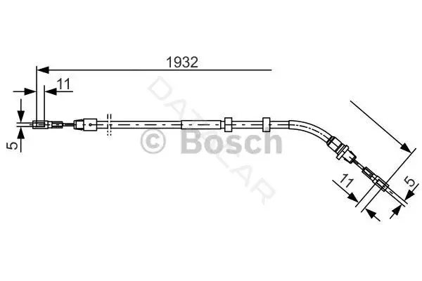 Трос ручника BOSCH 1987477904