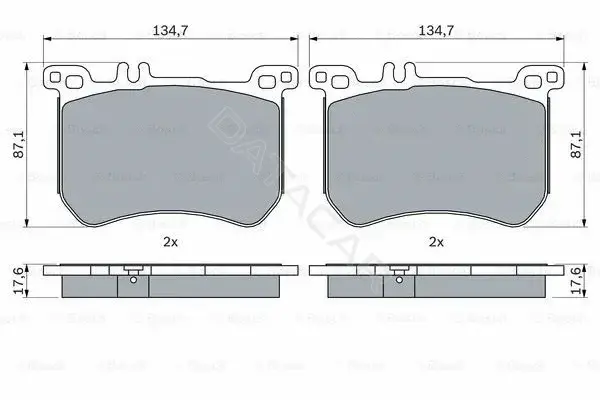 Тормозные колодки BOSCH 0986494985