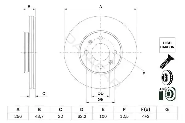 Тормозные диски BOSCH 0986479F29