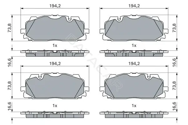 Тормозные колодки BOSCH 0986424945