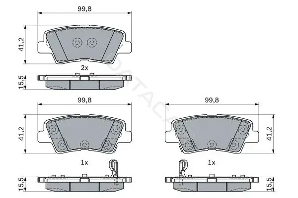Тормозные колодки BOSCH 0986424959