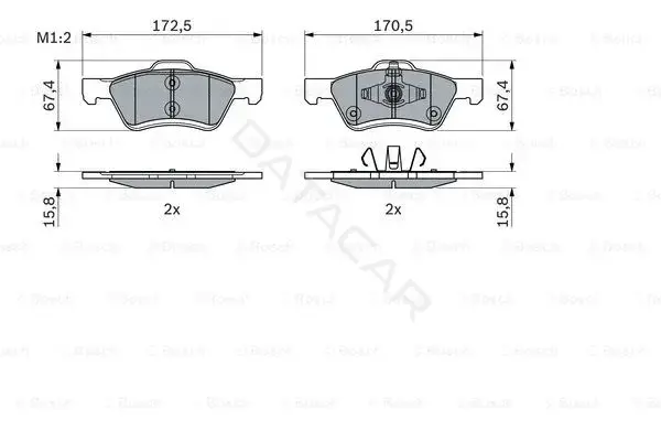 Тормозные колодки BOSCH 0986494960