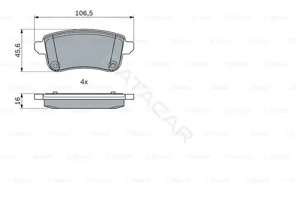 Тормозные колодки BOSCH 0986494978