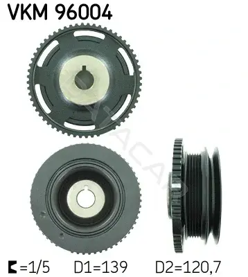 Шкив коленвала SKF VKM96004