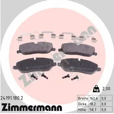 Тормозные колодки ZIMMERMANN 24191.180.2