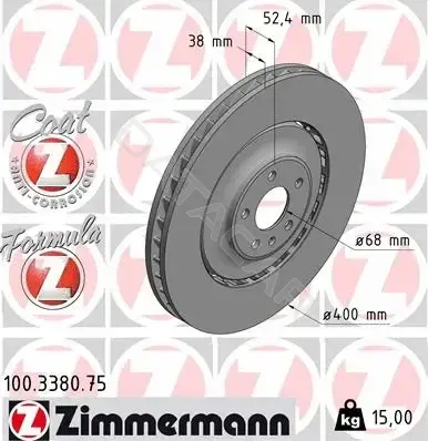 Тормозные диски ZIMMERMANN 100.3380.75