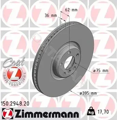 Тормозные диски ZIMMERMANN 150.2948.20